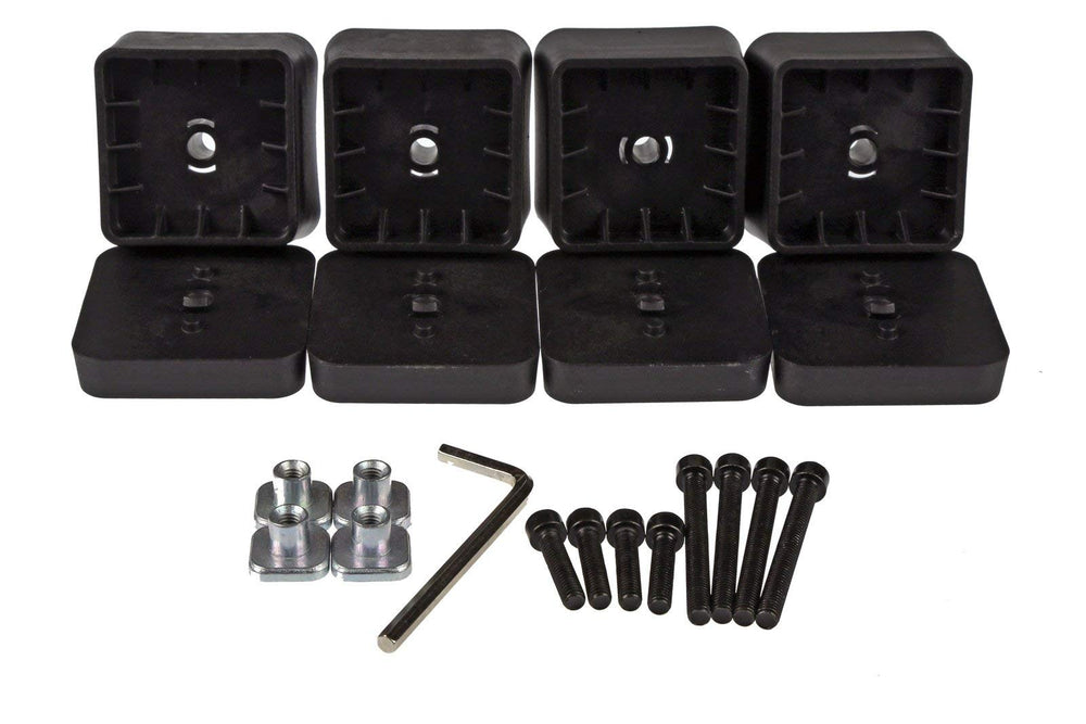 Kuat Grip 4/6 Direct Mount Kit installed on crossbar for T-channel mounting