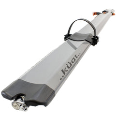 KUAT Trio cable lock integration protects frame and rear wheel during transit.