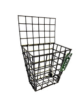 KUFA bait box wire-coated 7x6x4 black ready to strap and bait on a dock.