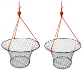 KUFA crab trap with a 30-inch vinyl-coated steel ring for secure crabbing.