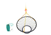 KUFA crab trap ring, side view, showing durable polyethylene netting for secure catches.