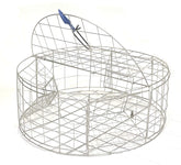 KUFA crab trap round 32in top view with dual entry tunnels for easier catches
