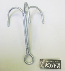 Grapple hooks made from 1/4 inch steel wire, hot-dipped galvanized