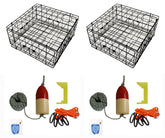 KUFA Sports 24in vinyl-coated crab trap front view, durable coastal gear.