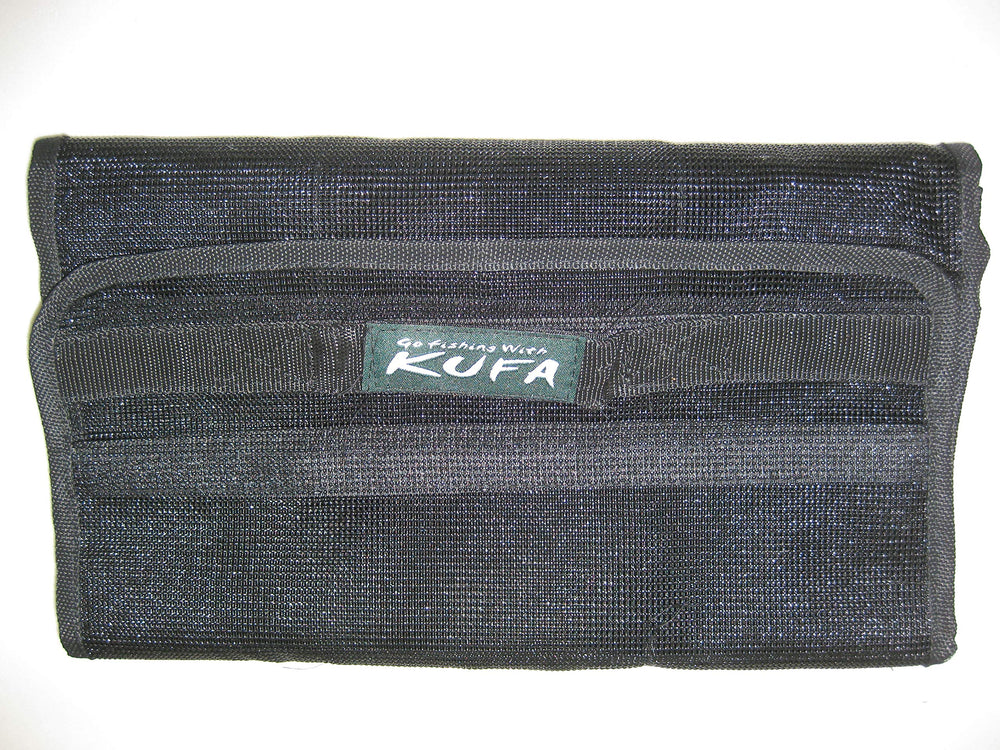 KUFA Sports Flasher Organizer on a boat deck showing the vented bag and secure design