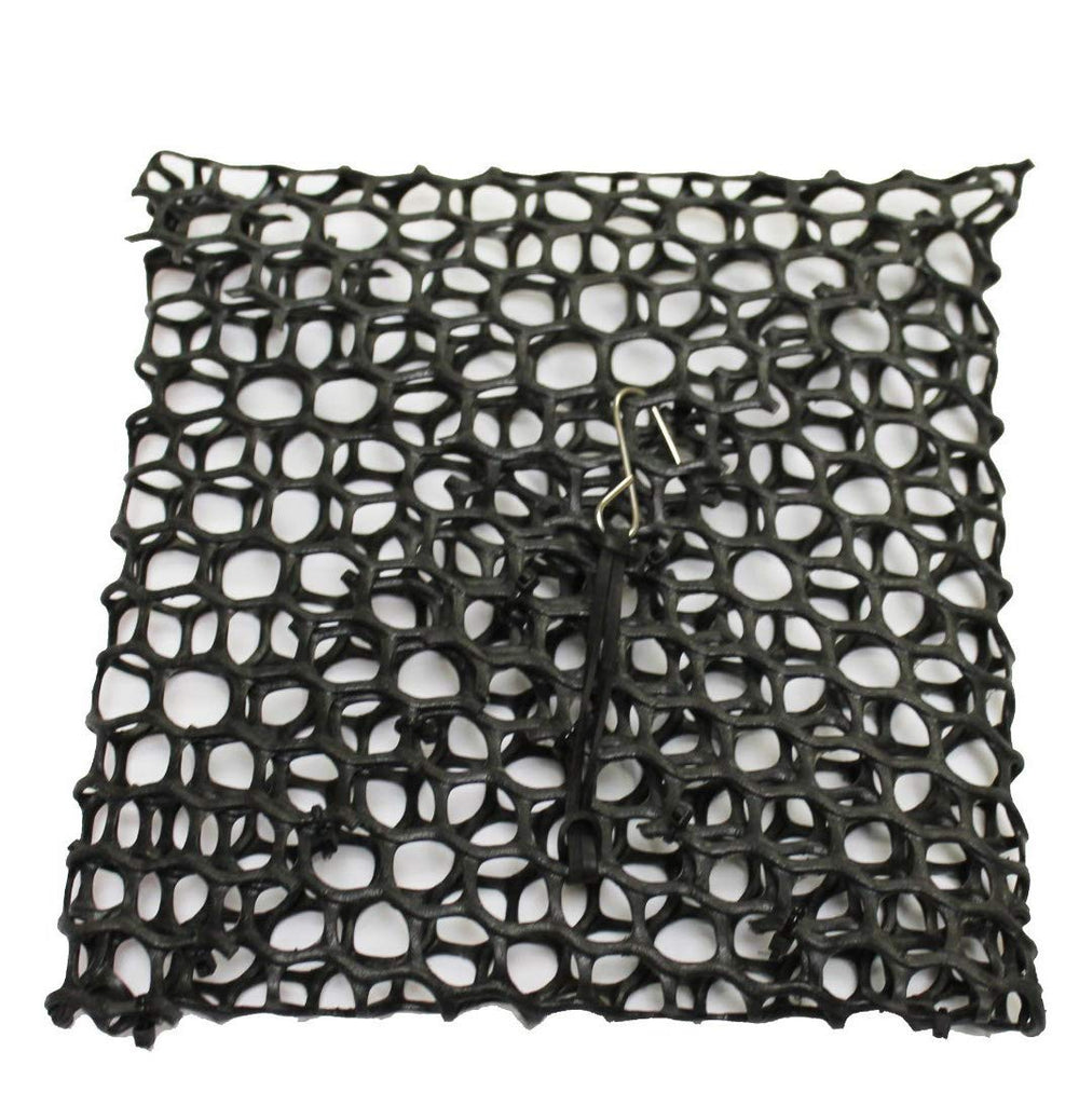 KUFA Sports Plastic Mesh Crab Bait Bag in use with open strap for easy baiting.