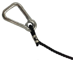 Large open metal clips on the KUFA harness enable quick, secure hook-ups.