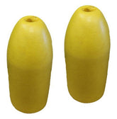 KUFA Sports two-pack yellow shrimp trap float closeup for easy pot location.