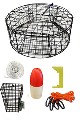 KUFA Vinyl Coated Round Crab Trap top-open design enhances easy entry for crabs.