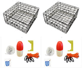 KUFA vinyl-coated crab trap square 24x24x12h is built for durability in tidal waters.