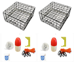 KUFA vinyl-coated crab trap square 24x24x12h is built for durability in tidal waters.