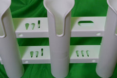 KUFA white high-density plastic resists cracks and cleans easily after fishing.