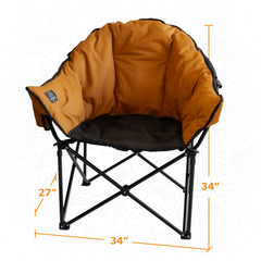 Kuma Lazy Bear Chair backrest provides supportive relaxation by campfire