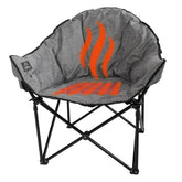 Kuma Lazy Bear heated chair heated seat provides warmth on chilly camping nights