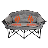 Kuma Bear Buddy Heated Chair side view with dual heated seats for cozy outdoor gatherings.
