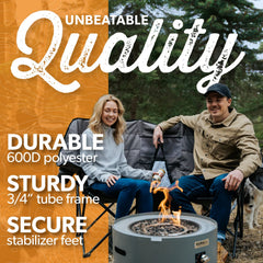 Kuma Outdoor Gear Kozy Bear Chair steel-frame design delivers sturdy support on uneven terrain.