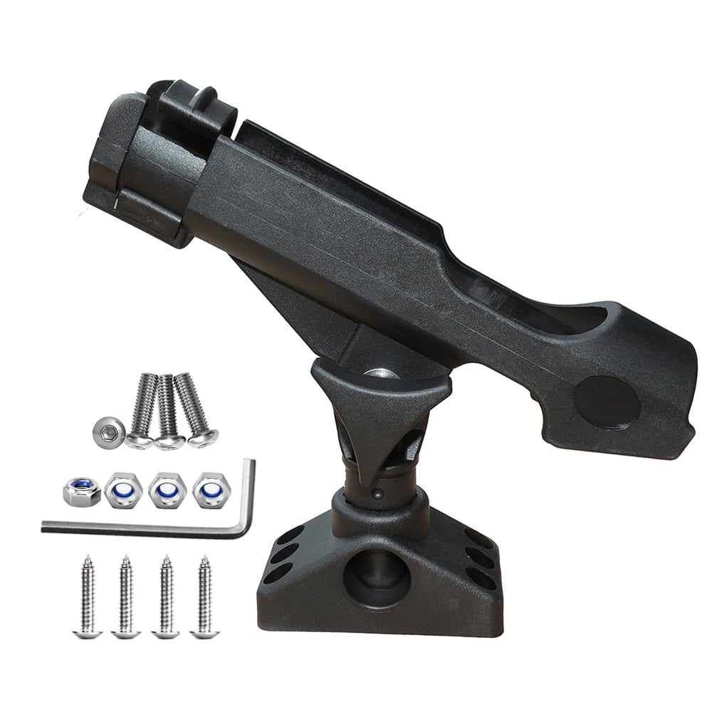 KUNPENG 360° fishing rod holder mounted on boat deck