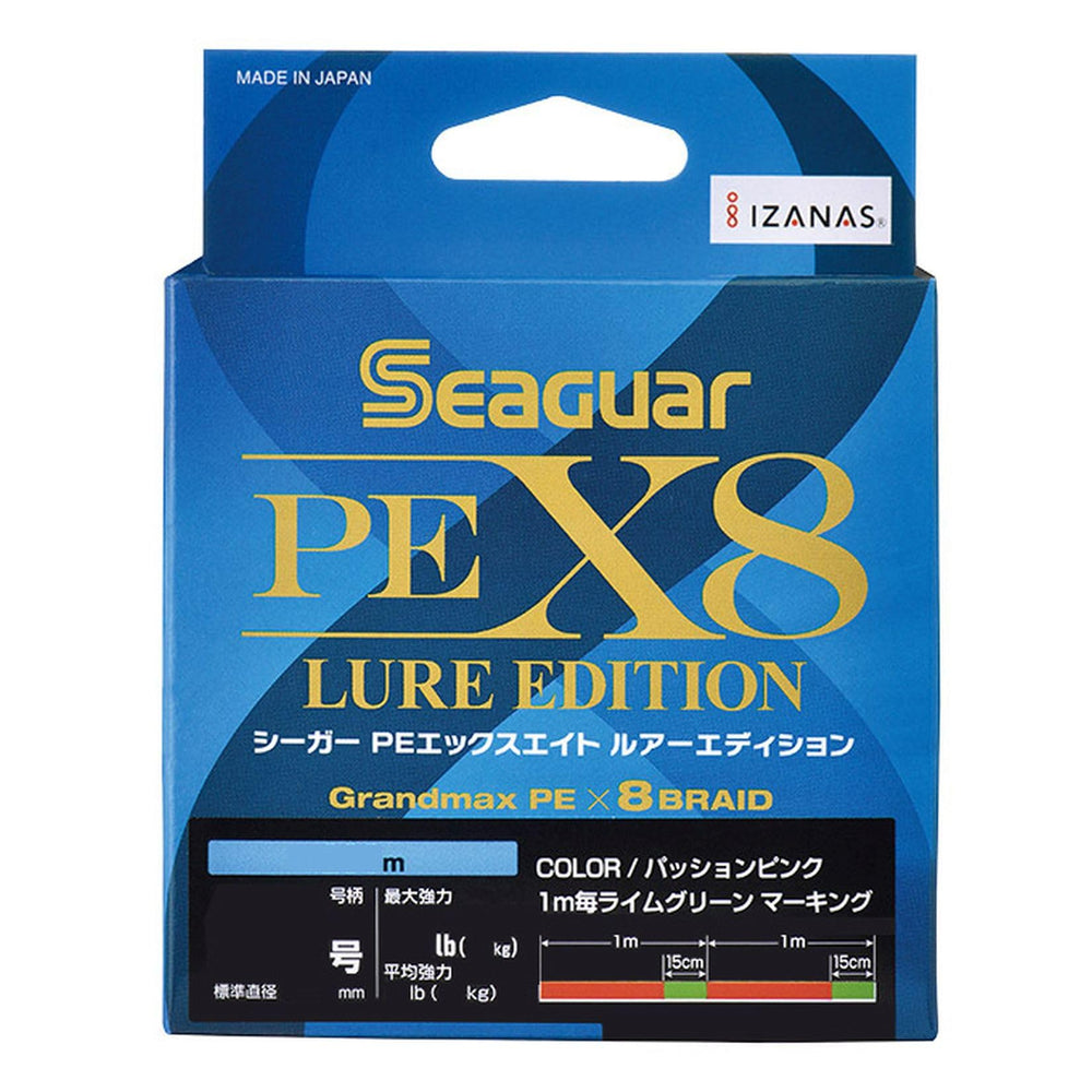 kureha seaguar pex8 lure edition passion pink spool close-up for high visibility