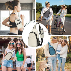KUTQI sling bag back pocket safely stores cards or passport.