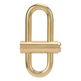 Kuuleyn brass lock keychain in oval slide view for secure everyday key organization.