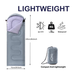 Kuzmaly waterproof sleeping bag keeps you dry on wet camping nights