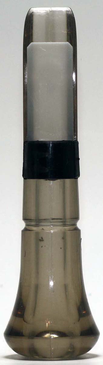 Kwack Wacker Cash Money single reed duck call insert in Smoke for realistic duck lures