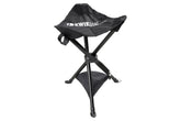 Kwik Goal Coaches' Seat black front view — portable seating for on-the-go events