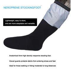 Close-up of 3-layer waterproof breathable fabric on waders