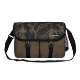 Kylebooker Trout Fishing Bag green side profile highlights compact crossbody convenience for anglers