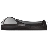L RUNNZER pop-up mosquito tent being set up instantly for easy outdoor shelter.