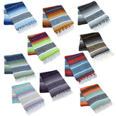 La Montana authentic Mexican blanket 74x50 woven design for durable outdoor use.