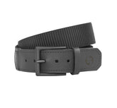LA Police Gear Leather Tip Competition Shooting Belt buckle with matte black finish for durable on-range use.