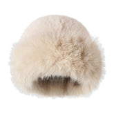 LABANCA furry fur skull cap keeps you warm in cold weather.