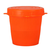 Ladner Traps half-liter red vented bait cup ready for efficient baiting at sea