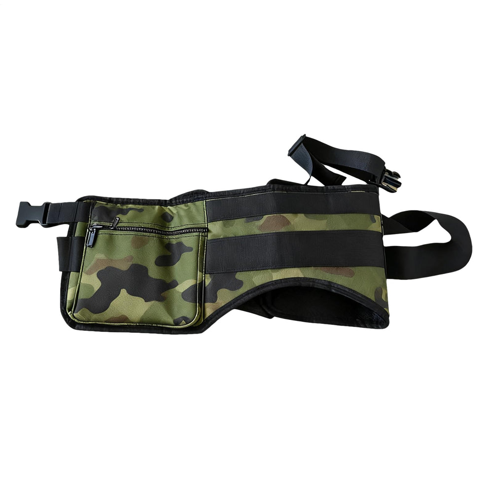 LAFANDE Crap Strap in the woods provides outdoor bathroom comfort.