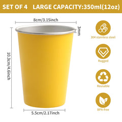 LAIJIANG stainless steel kids cups with rolled-edge rim for safe, smooth drinking.