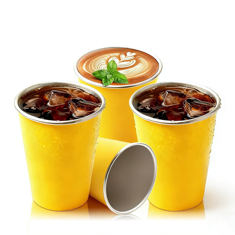 LAIJIANG stainless steel kids cups stackable 4-pack for compact storage and travel.
