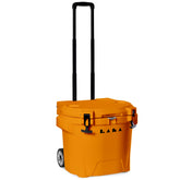 LAKA cooler with wheels and 30QT rotomolded shell keeps drinks cold at the beach days