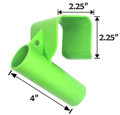 Close-up of Lakco Sled Rod Holder with durable plastic