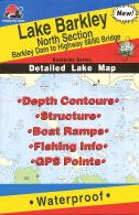 Lake Barkley North Section Fishing Map highlights North Section features for efficient fishing trip planning