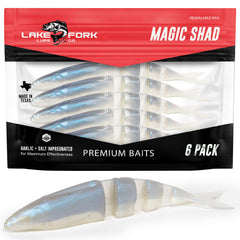 Lake Fork Live Magic Shad V-Tail Albino Shad swimbait swimming action