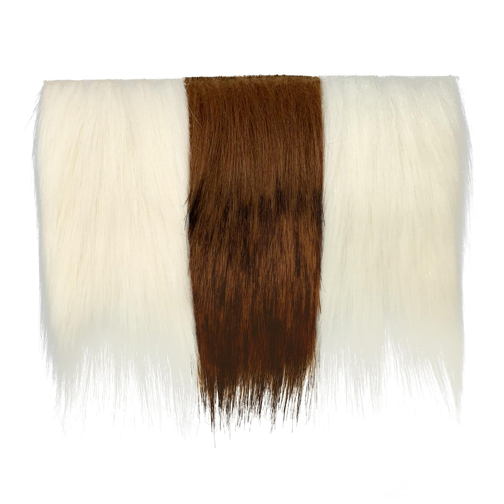 White faux bucktail hair for fly tying