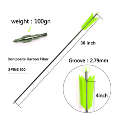Lamehfyo durable carbon shaft ensures straight, reliable target performance.