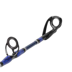 Lamiglas Blue Water rod held in hand showing balance for all-day fishing.