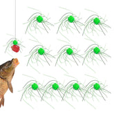 Lamptti dice bait with whiskers in bright colors attracts bass while slowly sinking.
