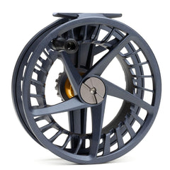 Lamson Liquid Max 10wt drag system closeup illustrating cobalt drag performance in tough conditions.