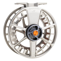 Lamson Speedster S-Series narrow spool enhances line pickup for rapid retrieves.