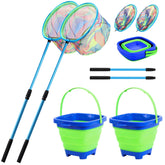 Lanboon kids fishing net extendable pole for adjustable reach.