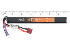 Close-up of compact Lancer Tactical LiPo pack showing slim profile.