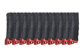 Lancer Tactical 130-round mag with transparent window for quick BB checks.